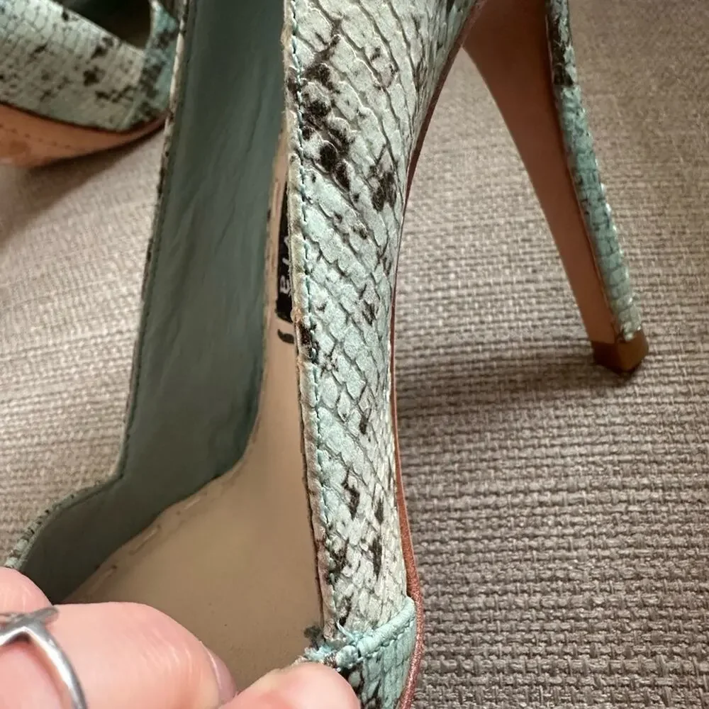 Alice + Olivia Dina 110 Snakeskin Heels - Picture 5 of 7